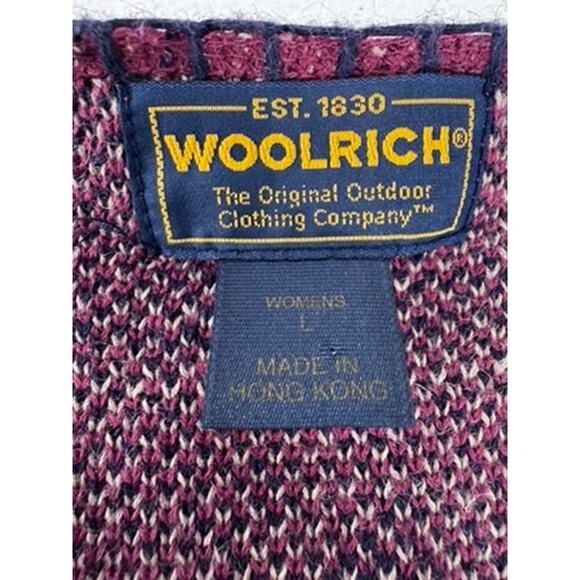 "Woolrich" Vintage Claret Rustic Moose Sweater Vest Moose Woodland Forest Preppy - Picture 6 of 9